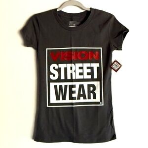 Vision Street Wear Women’s Semi Fitted Black T Shirt